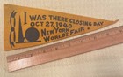 VINTAGE 1939 N.Y WORLD'S FAIR PENNANT "Last Day At The Fair"  Oct 27, 1940  RARE — photo 4