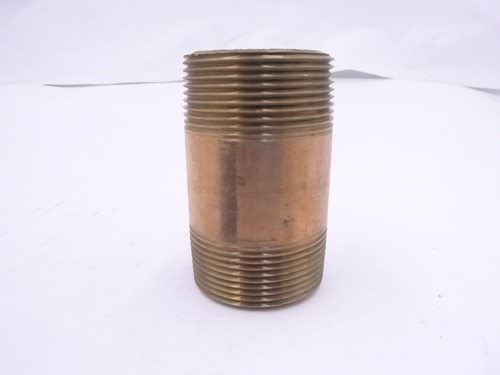 1-1/2" x 3" Male NPT Red Brass Pipe Nipple