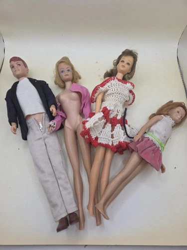 Lot 1960s Barbie Midge Brunette Skipper Ken Dolls Vintage Vtg