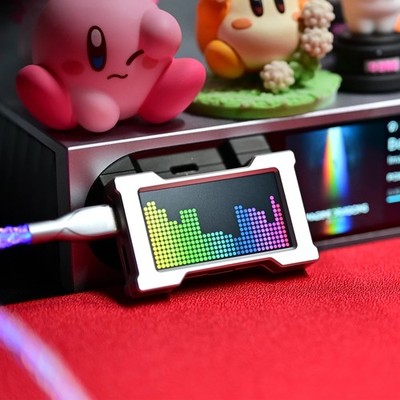8kHz Gaming USB Hub 2-to-3 Port with Screen Independent Power RGB Desk Setup