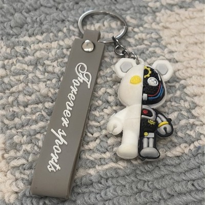 Cartoon Bear Keychain Rubber  Mini Pendant Bag Charm Accessory - Forever Sports
