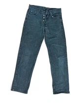 Versace Jeans Couture Womens Black Denim Jeans Striaght Leg Size 30