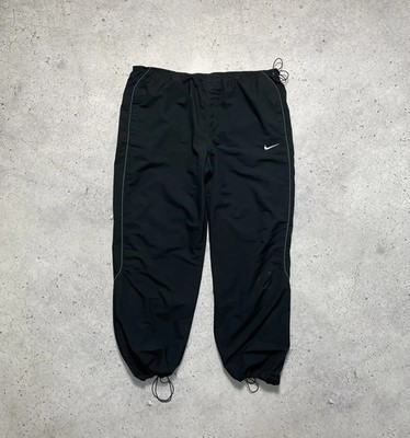 Vintage Nike Air Track Pants Nylon Drill Y2K Big Swoosh Logo