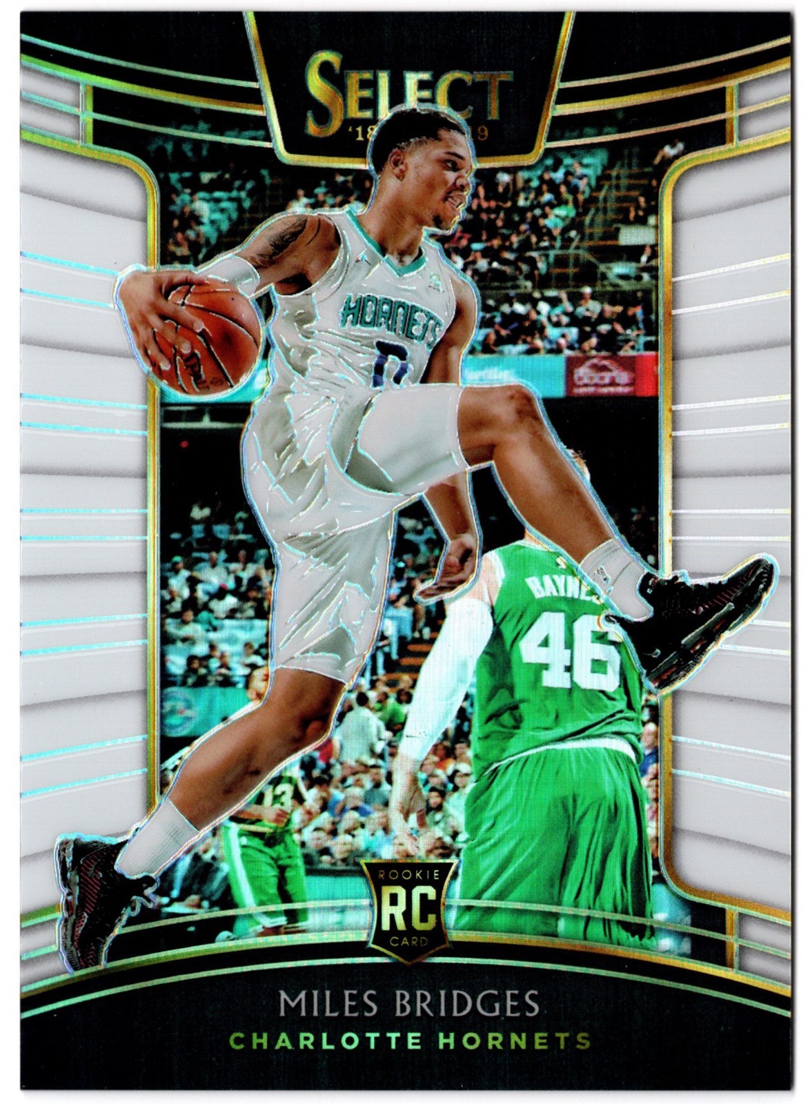 2018-19 Panini Select Concourse White Prizm MILES BRIDGES #17 #21/149 Hornets RC