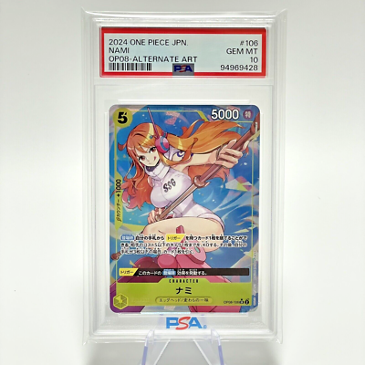 PSA 10 Nami OP08-106 SR Alt Art Two Legends OP-08 Japanese One 