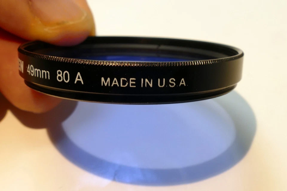 Tiffen 49mm 80A Filter Blue color cooling madein USA - Image 3 of 4