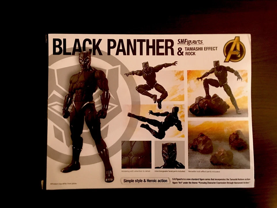 SH Figuarts Avengers Infinity War Black Panther con Roca Efecto Tamashi - Imagen 2 de 3