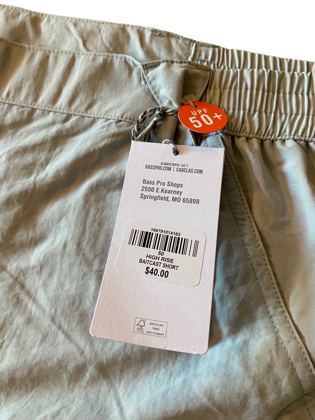 NWT Worldwide Sportsman high rise Baitcast shorts Men’s Sz 50