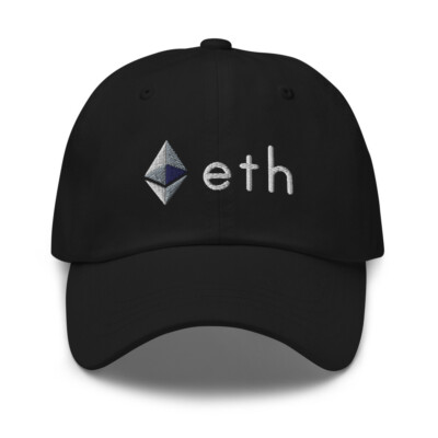 ETH Adjustable Baseball Cap ETH Crypto Trader Gift Embroidery Dad Hat