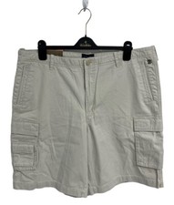 IZOD Men's Light Khaki Rock Washed Cargo Shorts Size W40
