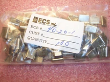 QTY (100) 4 MHz HC-49/U 20pf "AT" CUT CRYSTALS ECS40-20-1 ECS 4.000 MHz   