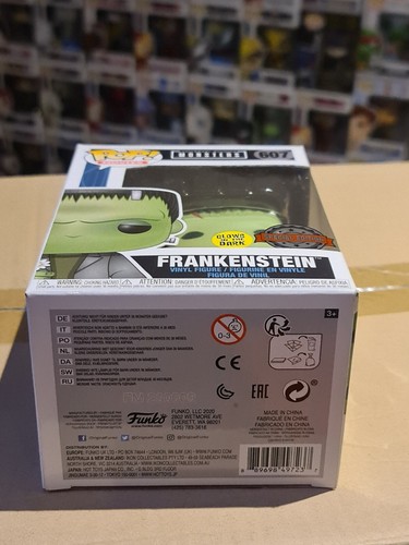 607 Frankenstein (w/ Flower) Glow in the Dark Funko pop vinyl Monsters Exclusive - Picture 6 of 8
