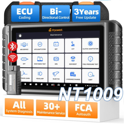 FOXWEELL OBD2 Scanner Bluetooth Full System Bidirectional ECU Coding 30+Resets