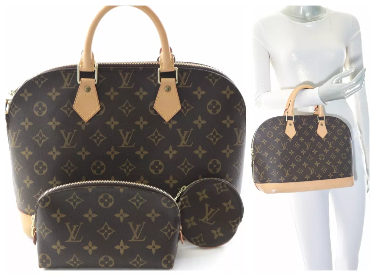 Louis Vuitton Canvas and Leahter Pm Alma Bag Monogram with Gold