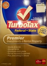 TurboTax Federal & State Premier Investments + Rental Property 2008 NEW in box