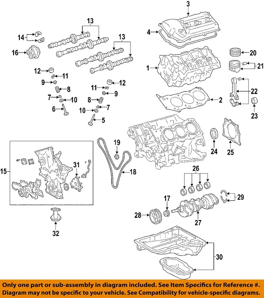 Used Upper Engine Oil Pan fits: 2011 Toyota Tacoma 4.0L 6 cylinder 1GRFE engine Foto 3 de 4