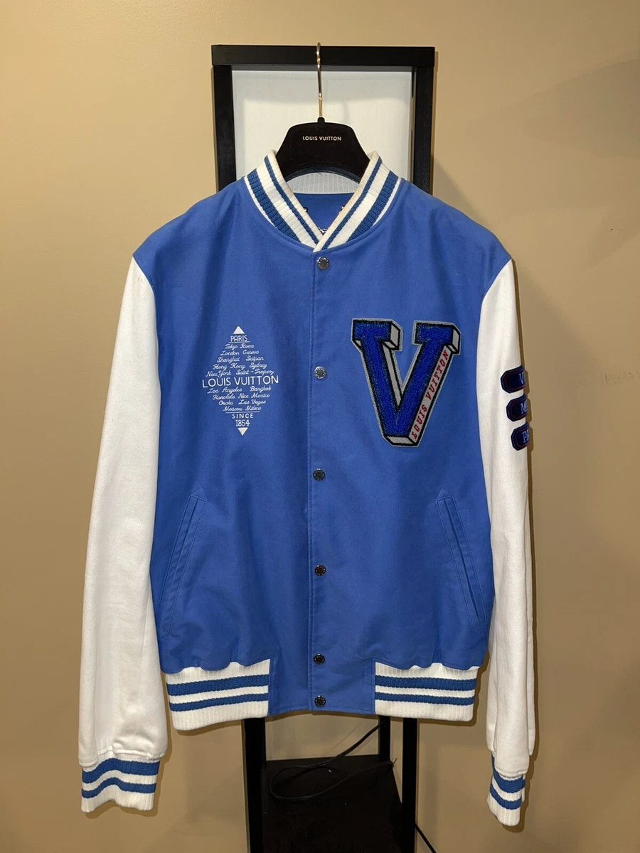 Men's Embroidered Varsity Jacket, LOUIS VUITTON