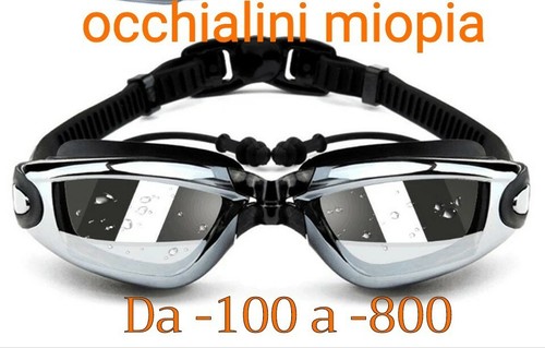 Occhialini nuoto graduati - 3,00 miopia Lente in policarbonato OTTIMA  QUALITÀ | eBay
