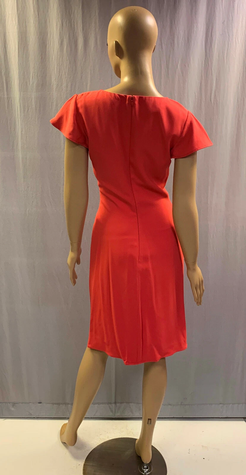 NUOVO ABITO VALENTINO MANICA ROSSA FLUTTER COLLO A V TAGLIA 8 PUNTI PICCOLO