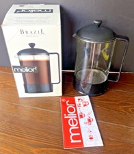 Melior Brazil French Press Coffee Tea Maker Black M1552-01 Jorgensen IOB France
