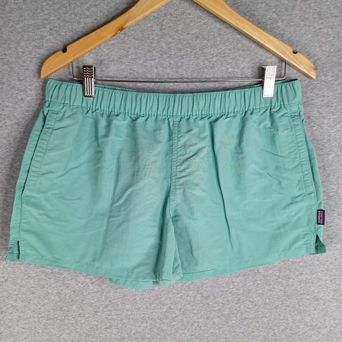 Patagonia Shorts Womens large Green Drawstring Mesh Lining Athletics Travel