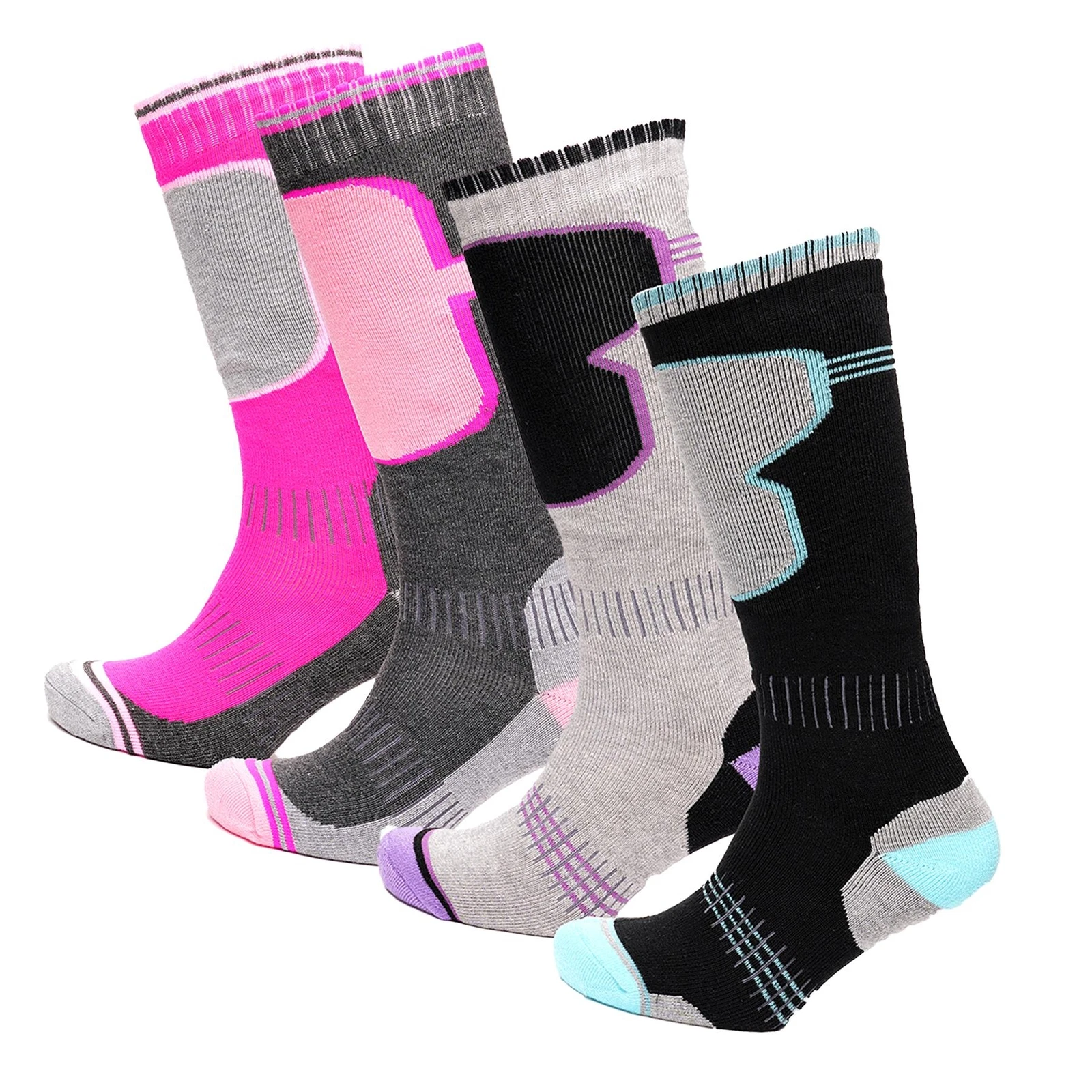 A2Z Ladies Thermal Ski Knee High Pack of 2 Warm Thick Comfortable Women Socks