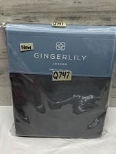 Gingerlily Silk Queen Flat Sheet Charcoal Color 94x112” New
