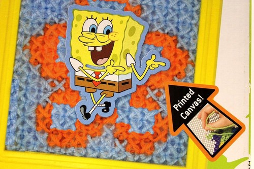 Nickelodeon Spongebob Squarepants Cross Stitch Picture with Patch & Frame -Craft - Picture 3 of 7