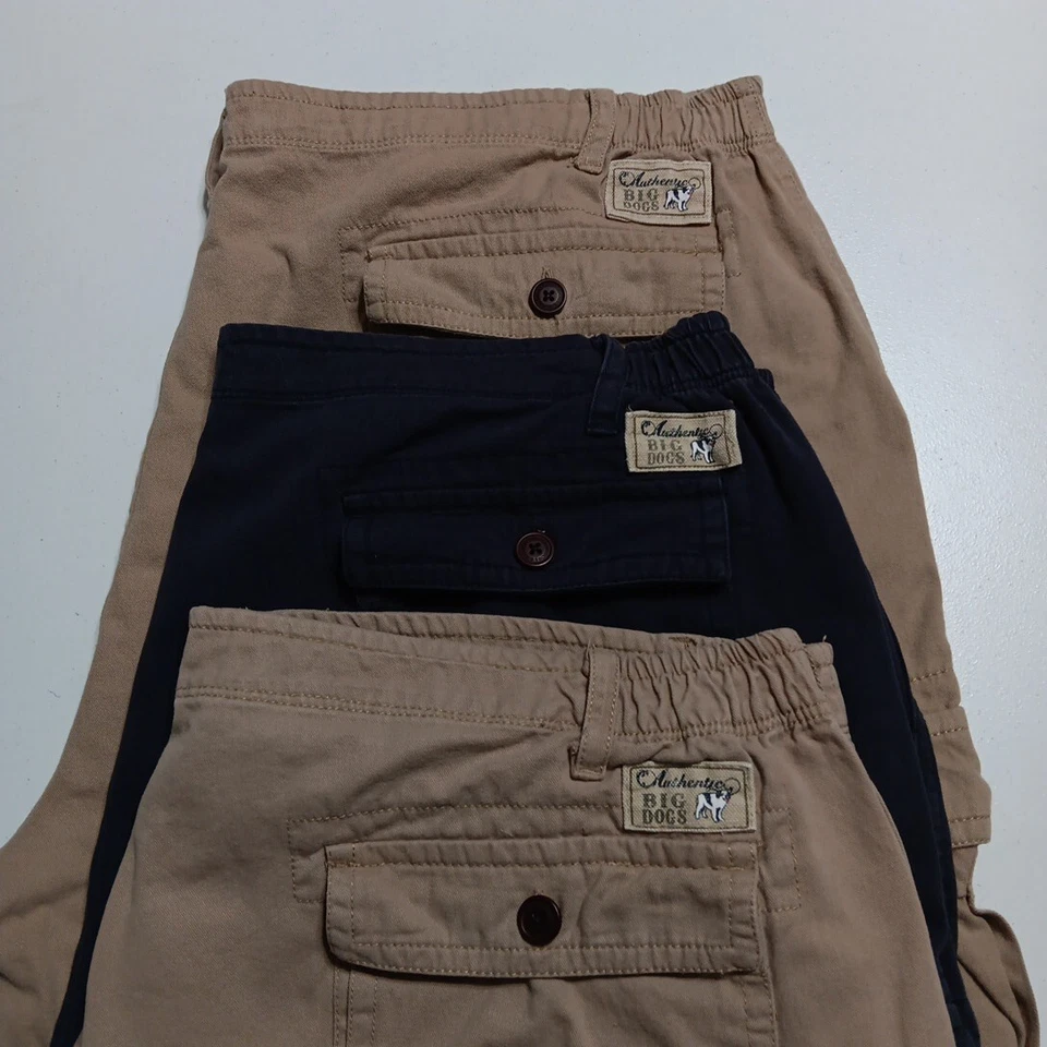 Pantalones Cortos Carga Y2K Big Dogs Etiqueta Azul Claro Talla 2XL Raro Años 90’s LOTE DE 3 Foto 3 de 4