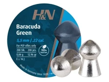 H&N Baracuda Green 200 Count 100% LEAD-FREE 5.5mm .22 Caliber Pellets GERMANY