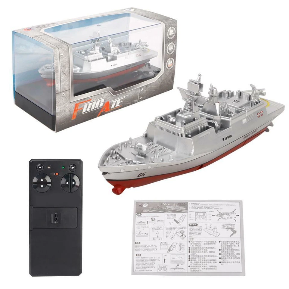 Telecomando Moto d'acqua RC Micro Barca Giocattolo TORPEDO FRIGATE Navy Ship 2 - Imagen 4 de 4