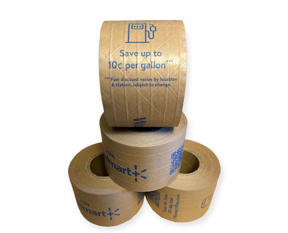 Walmart Kraft Tape Self Adhesive Ships From USA 4 ROLLS! 3 Inch X 164 Ft Each - Image 3 of 4