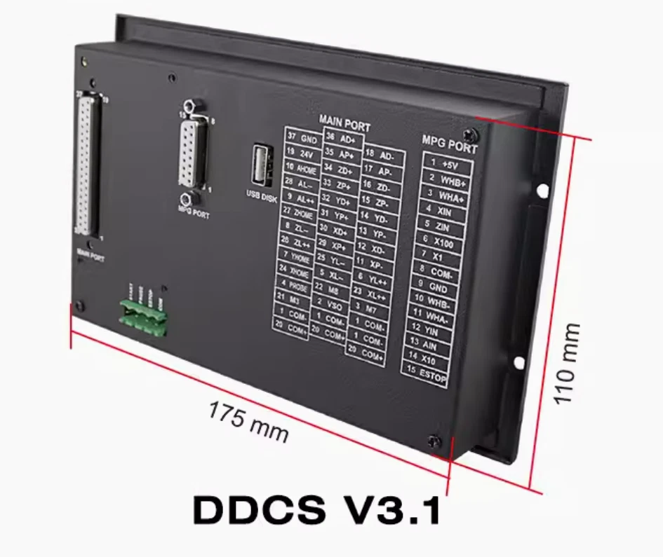 4-Axis CNC Motion Controller Offline DDCS V3.1+4-Axis MPG Pendant Handwheel 5V - Image 4 of 4