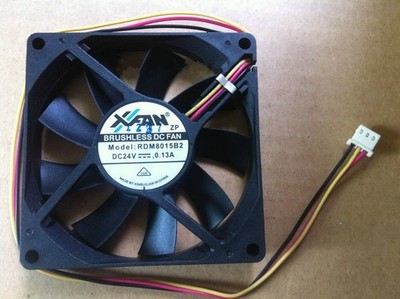 1PC XFAN 8015 RDM8015B2 DC24V 0.13A 8CM 80*80*15MM 3-wire inverter cooling fan  
