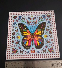 Vintage Stickers Rainbow Butterfly Sticker Sheet VTG 90s RARE
