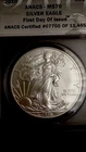 2010 American Silver Eagle $1 ANACS MS70 First Day Issue 1oz .999 Fine Silver