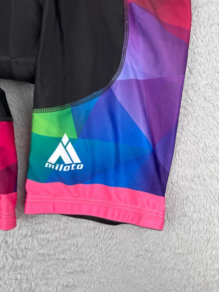 Miloto Cycling Shorts Womens 3XL XXXL Black Pink Blue Polyester Blend Padded - Image 2 of 4
