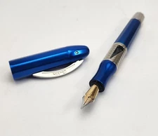 Conklin Nozac Classic 125th Anniversary Fountain Pen Ltd. Ed. (Blue/Chrome Trim)