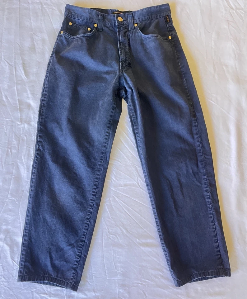 ВИНТАЖНЫЙ VERSACE ДЖИНСЫ COUTURE СИНИЙ ХЛОПОК БРЮКИ ITTIERRE SPA MEDUSA ЛОГОТИП 29» W - Изображение 2 из 4