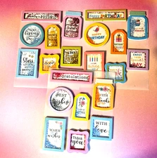 Sentiment Stickers Embellishments, Scrapbooking Supplies , Junk Journal Supplies