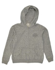 JACK WILLS Womens Zip Hoodie Sweater UK 12 Medium Grey Cotton E108