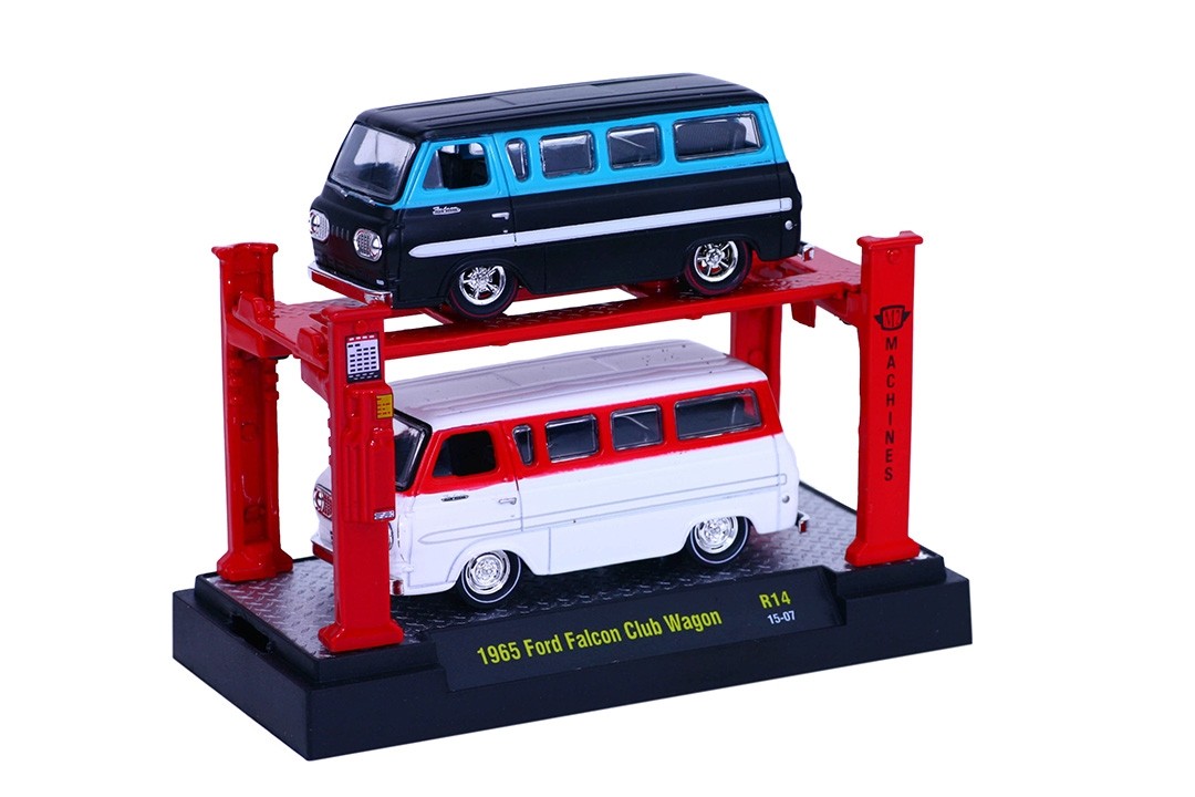 M2 Machines 1:64 - Auto-Lift (R14) - 1965 Ford Falcon Club Wagon