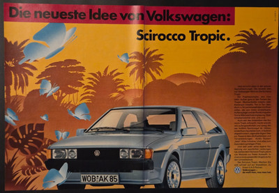 26. 1986 VW Volkswagen Scirocco Tropic Advertisement Advertising