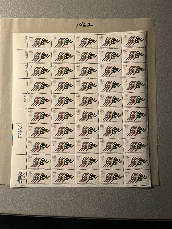 Scott 1462 Summer Olympics Munich Germany Plate Full Sheet Of 50 MNHOG