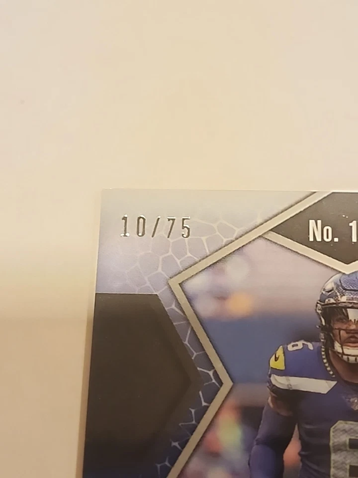 2022 Panini Mosaic Quandre Diggs #173 Blue Mosaic Prizm /75 - Image 3 of 3