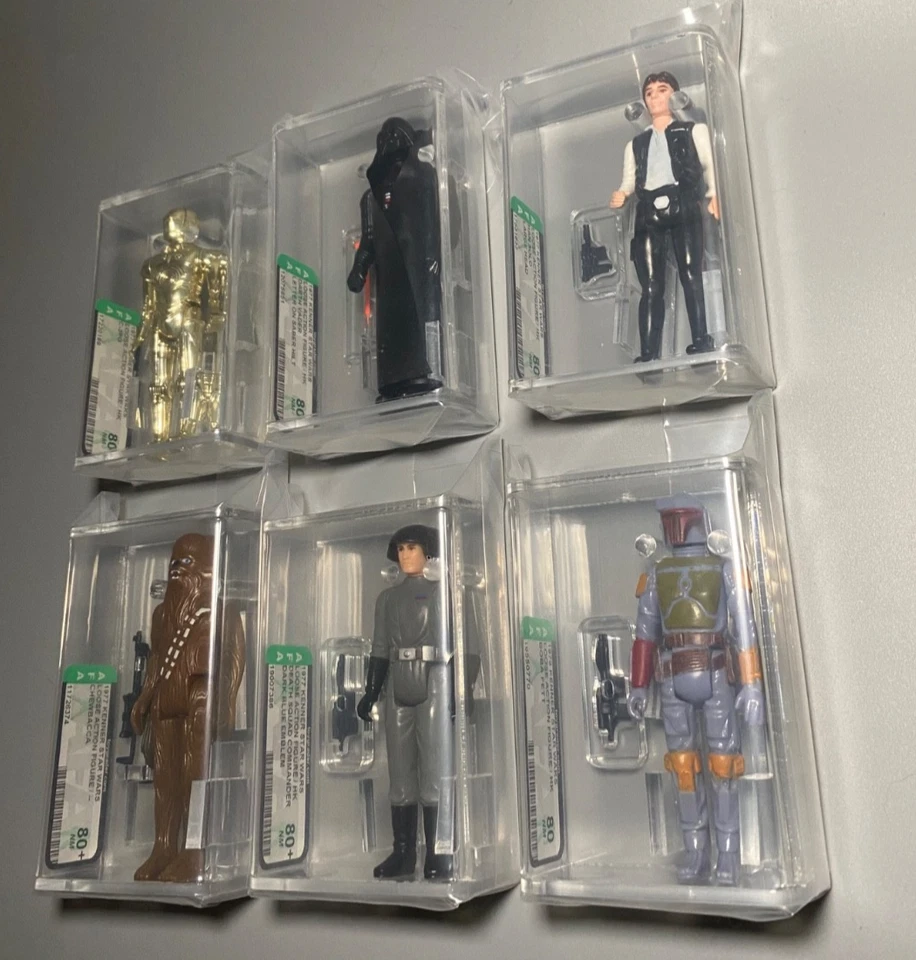 Star Wars Vintage 6 Figures First 12 + Boba Fett AFA 80-80+ NM - Image 3 of 4