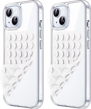 2 PCS Silicone Suction Cup Phone Mount Double Sided, Silicone Suction Phone Case