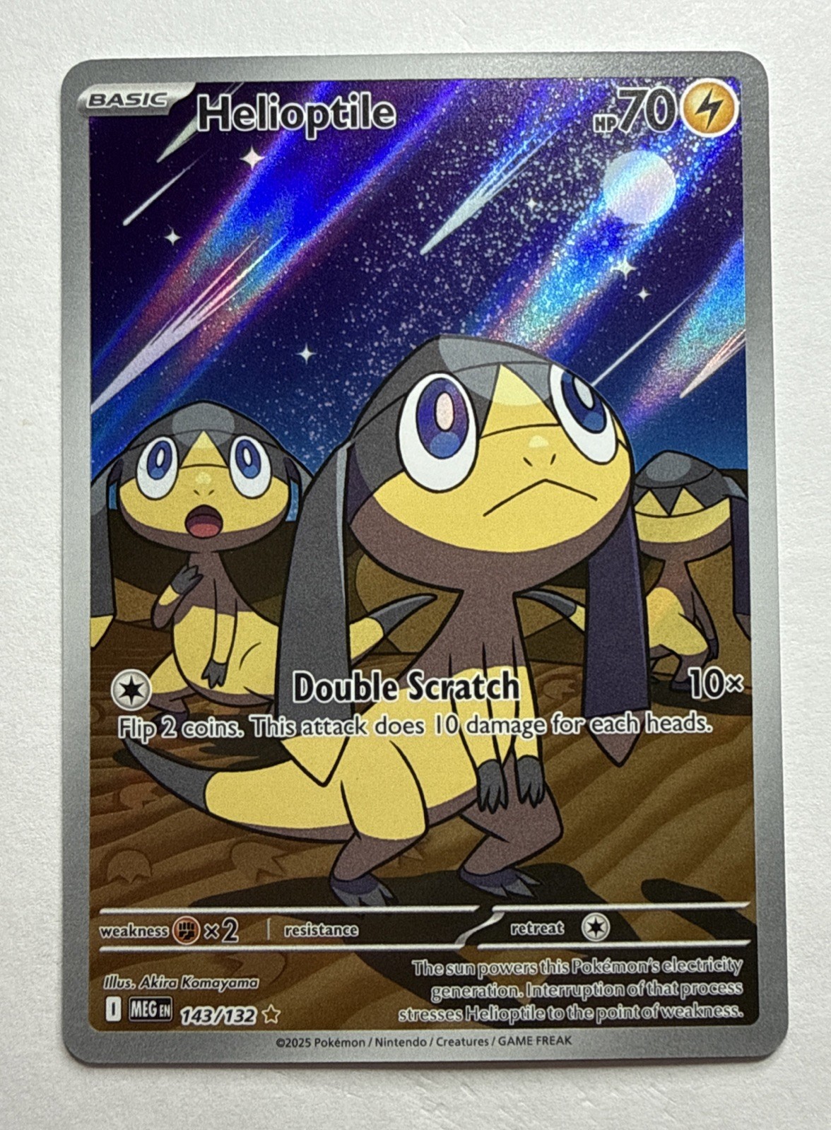 Helioptile 143/132 Illustration Rare IR Mega Evolution Pokemon English MINT