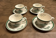 Spode Christmas Tree Teacup Saucer SET OF 4 S3324 England Various Years