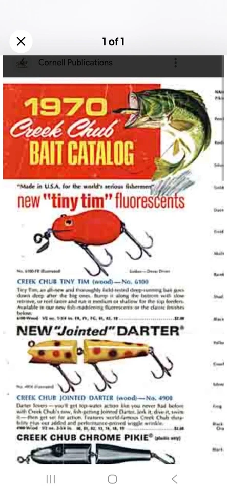 Vint. Creek Chub Bait Co. Very Hard To Find Creek Chub - Image 2 of 4